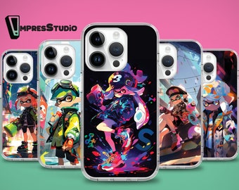 Funda de videojuego Splatoon para iPhone 16e 16 15 14 13 12, funda para Samsung S25 S24 FE A16 A54, funda para Pixel 8 Pro