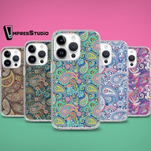 Paisley Muster Handyhülle passend für iPhone 17 Air 16e 16 15 Case für Samsung S25 S24 FE A16 A55 Case for Pixel 10 Case for Pixel 8 pro