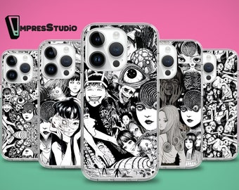 Halloween Japanese Horror Anime phone case for iPhone 16e 16 15 14 13 12 case for Samsung S25 S24 FE A16 A54 case for Pixel 9 8 7