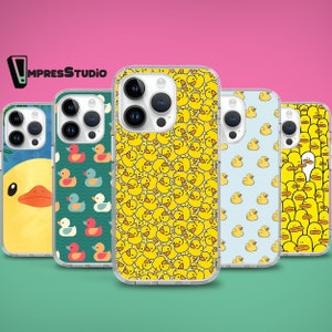 Étui pour téléphone mignon canard de bain pour iPhone 16e 16 15 14 13 12 étui pour Samsung S25 S24 FE A16 A55 A35 A15 étui pour Pixel 8 pro