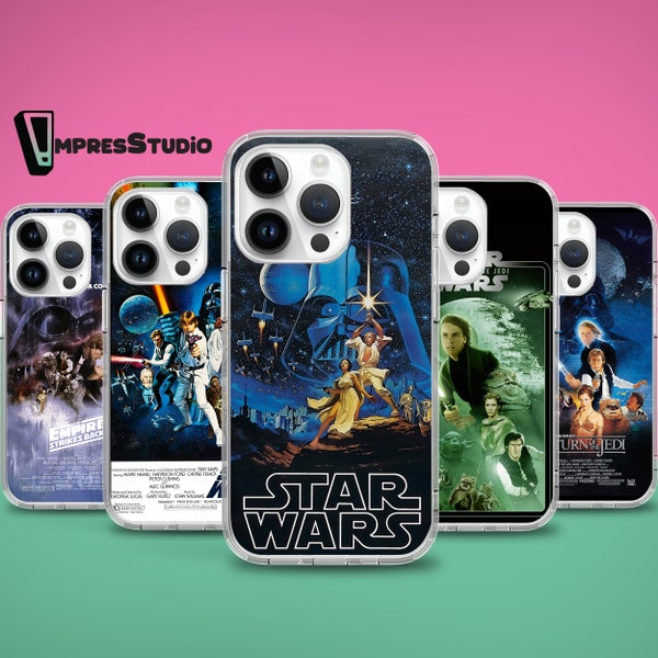 Star Wars Movie Poster phone case for iPhone case 15 14 13 12 11 case for Samsung S24 S23 FE S22 Ultra A55 A35 A15 case for Pixel 8 pro