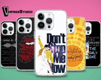 Funda para teléfono con cita de letras de canciones famosas