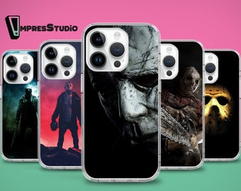 Funda de teléfono de película de terror de Halloween para iPhone 17 Air 16e 16 15, funda para Samsung S25 S24 FE A16 A55, funda para Pixel 10, funda para Pixel 8 pro