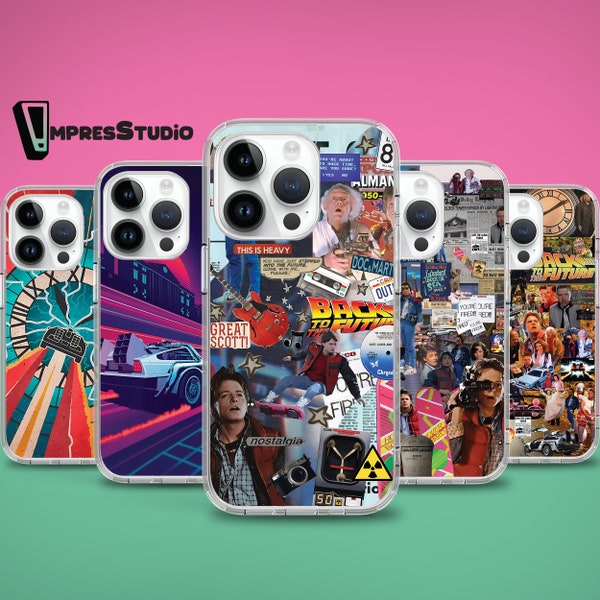 Back to the future Classic Movie phone case for iPhone case 15 14 13 12 11 case for Samsung S24 FE S22 Ultra A55 A35 A15 Google Pixel 8 pro