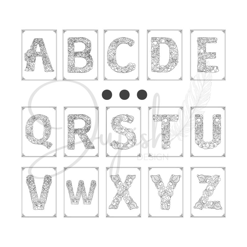 Coloring Pages Alphabet Printable PDF Pages for Toddler Busy - Etsy