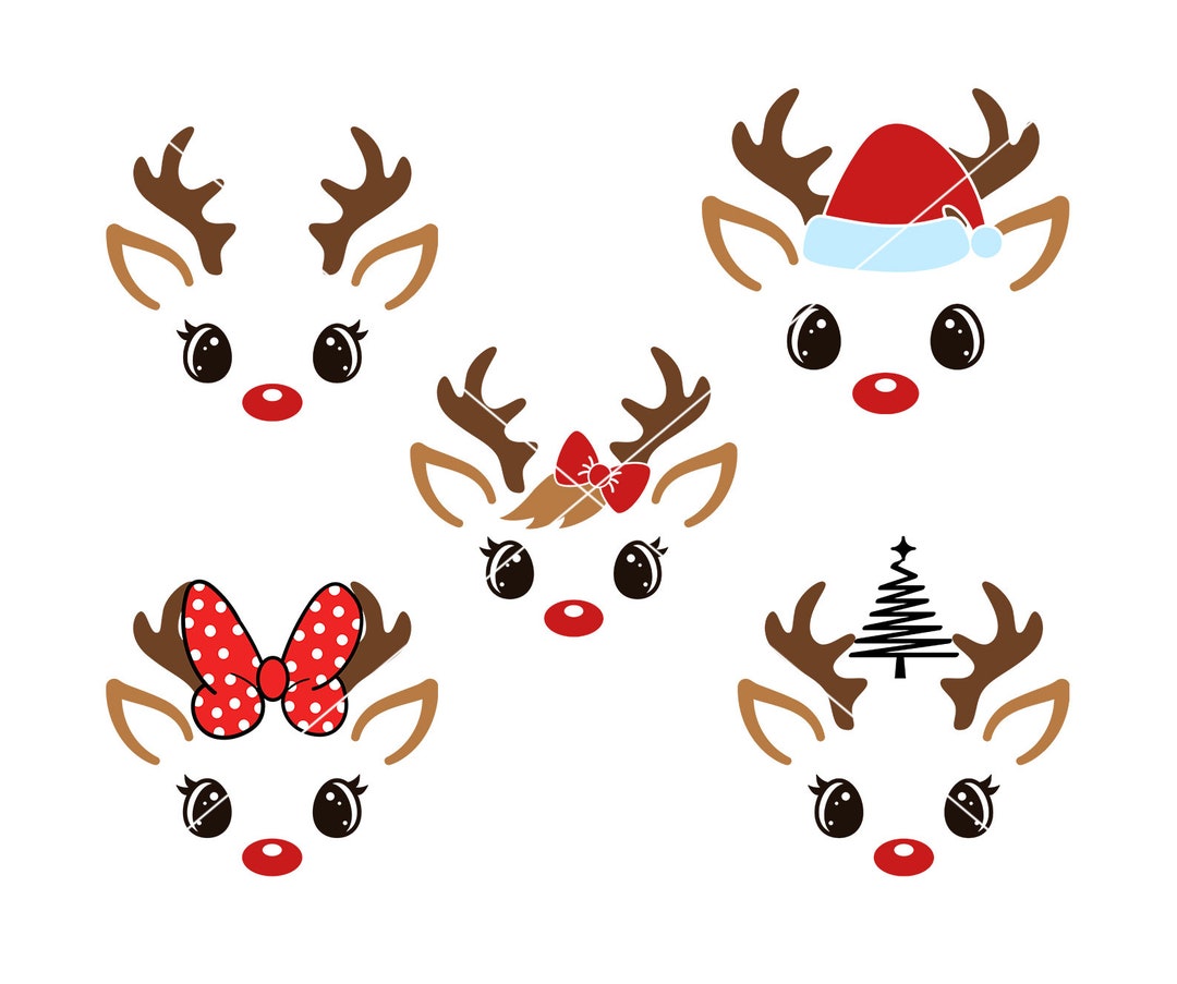 Girl Reindeer Svg,reindeer Baby Svg,reindeer Cricut,reindeer Face