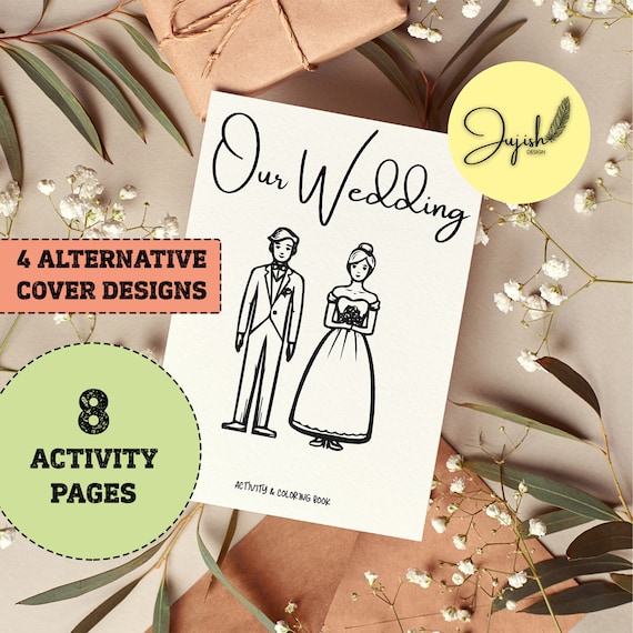 Wedding Activity Book Printable PDF Wedding Coloring Pages - Etsy