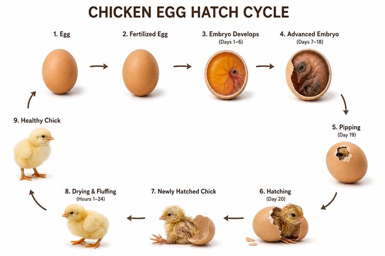 Life Cycle of a Fertile Egg Printable Educational Print - Etsy