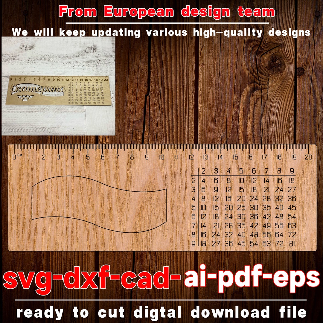 Multiplication Table CDR Laser Cutting Ruler Laser Cutting - Etsy