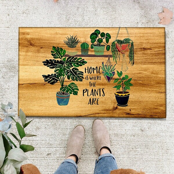 Plants Doormat Etsy