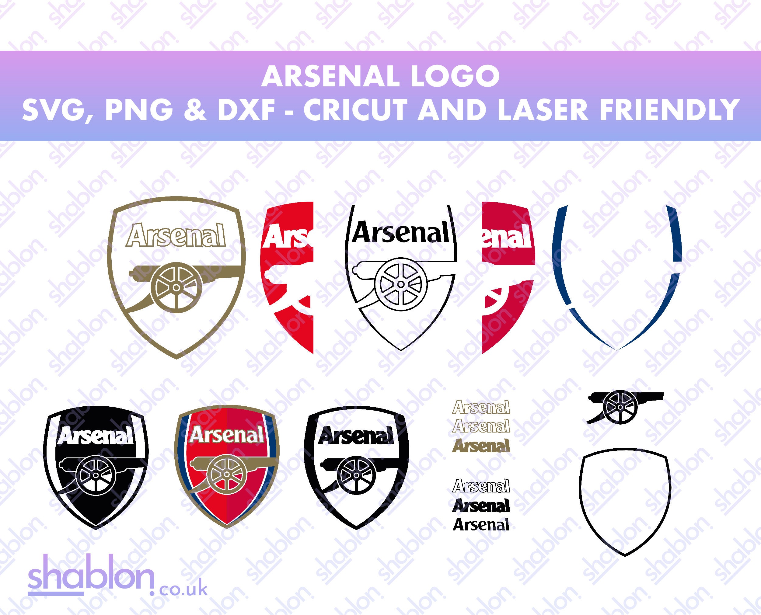 Arsenal FC Soccer Logo Stickers Symbol 5.5 Decorative DIE Cut Decal for  Cars Tablets LAPTOPS Skateboard - White Color