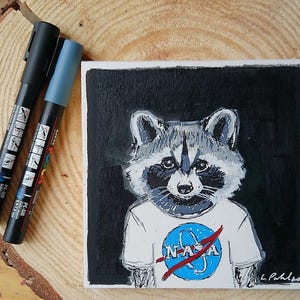 Raccoon with a Dream Original