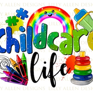 Childcare Life Png Sublimation Design, Childcare Png, Childcare Equipment Png, Children Life Png, Kindergarten Life Png, Digital Download