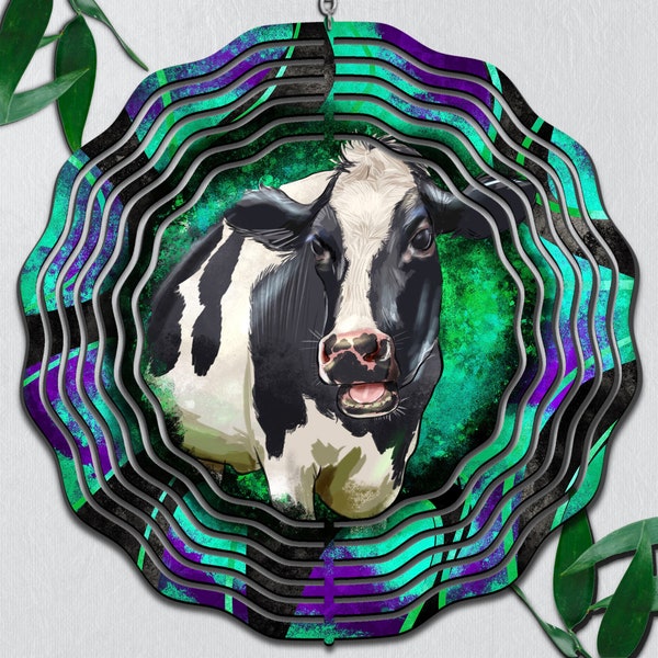 Halloween Holstein Cow Wind Spinner Png Sublimation Design, Wind Spinner Png, Cow Wind Spinner Png, Halloween Wind Spinner Png, Download