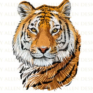 12 Watercolor Tiger PNG DTG Printing Instant Download T-Shirt.