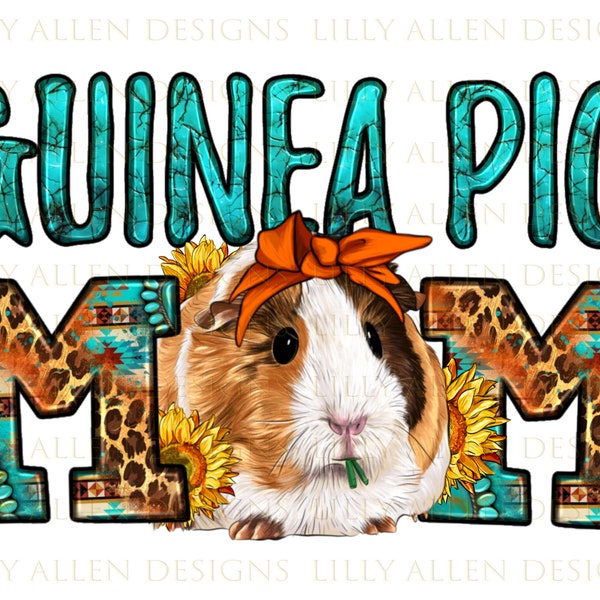 Guinea Pig Mom Png, Guinea Pig Png Sublimation Design, Leopard Turquoise Guinea Pig Mom Png, Guinea Pig Mom Png Downloads, Instant Download