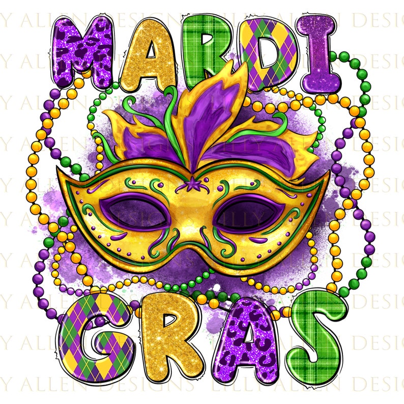2 inch mardi gras stickers