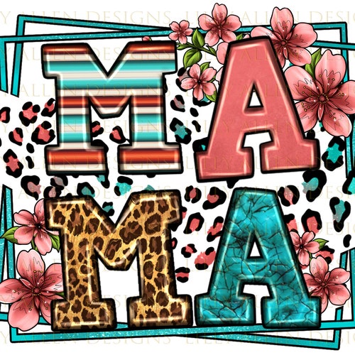 Mama Vibes Floral Png Sublimation Design Download Western - Etsy