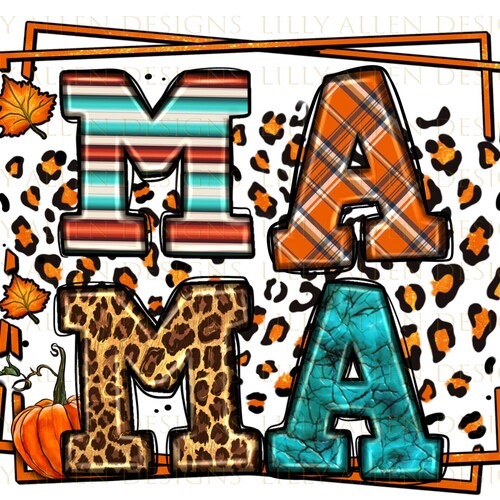 Autumn Leopard Mama Png Sublimation Design Leopard Fall Mama - Etsy