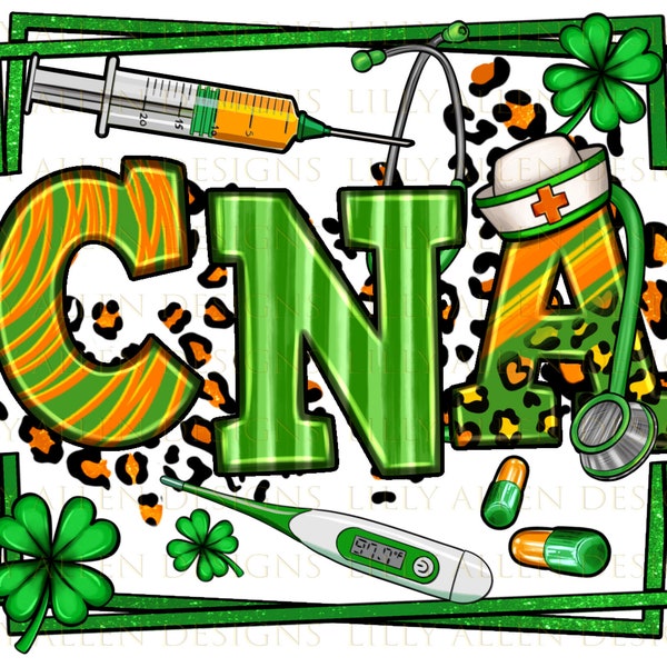 St. Patrick's CNA Certified Nursing Assistant png sublimation design download,Happy St. Patrick's png,Irish Day png,sublimate download