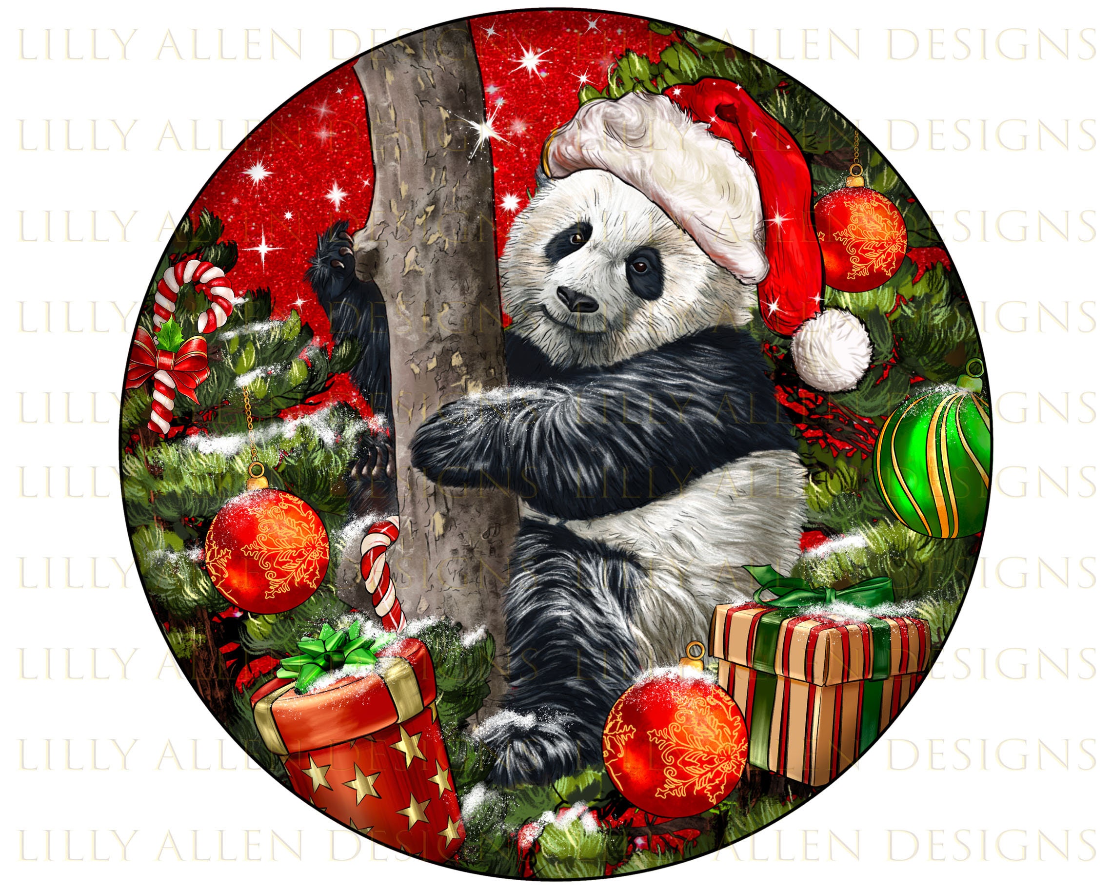 Merry Christmas Pandas Png Sublimation Design Christmas Panda 