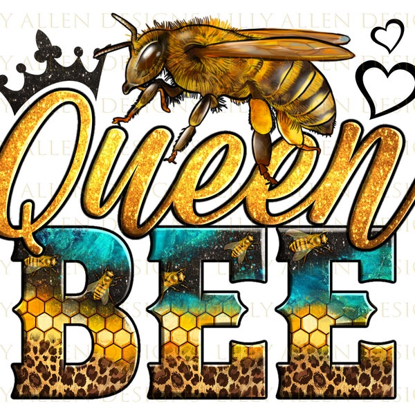 Western Queen Bee Png, Bee Png Sublimation Design, Honey Bee Png,Glitter Leopard Queen Bee Png, Honeycomb Bee Png, Bee Png,Digital Download