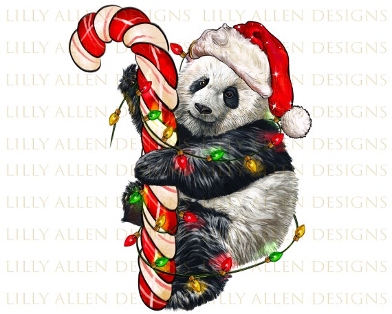 Merry Christmas Pandas Png Sublimation Design Christmas Panda 