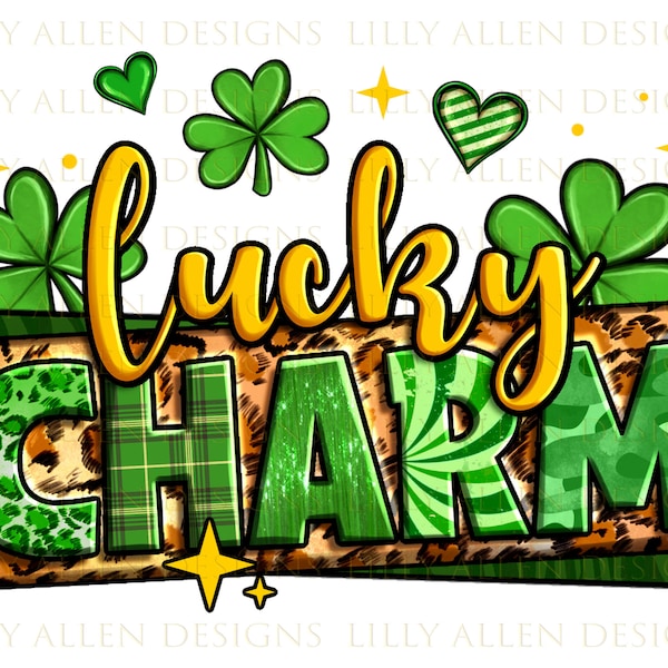 Lucky charm St. Patrick's Day png sublimation design download, Happy St. Patrick's png, Irish Day png, sublimate designs download