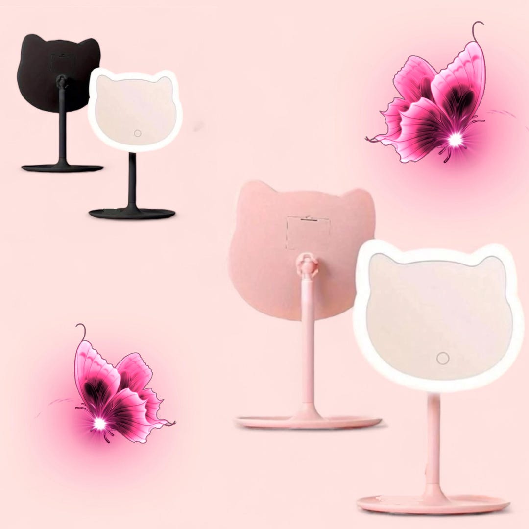 Light up Vanity Mirror/ Light up Compact Mirror - Etsy