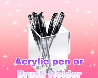 Custom Acrylic pen or brush holder