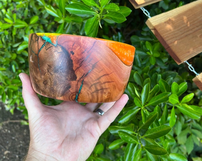 Weeping Willow Wood and Resin Turned Bowl Etsy