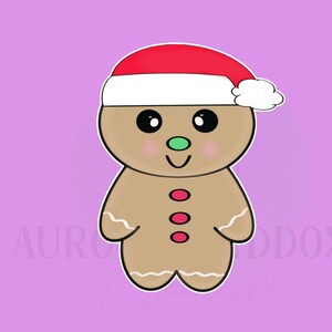 Gingerbread Man Santa Hat | Cookie Cutter
