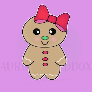 Gingerbread Side Bow | Cookie Cutter