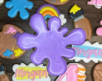 Cortador de galletas con forma de salpicadura de pintura o agua