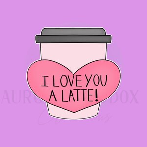 Latte Heart Coffee Cookie Cutter