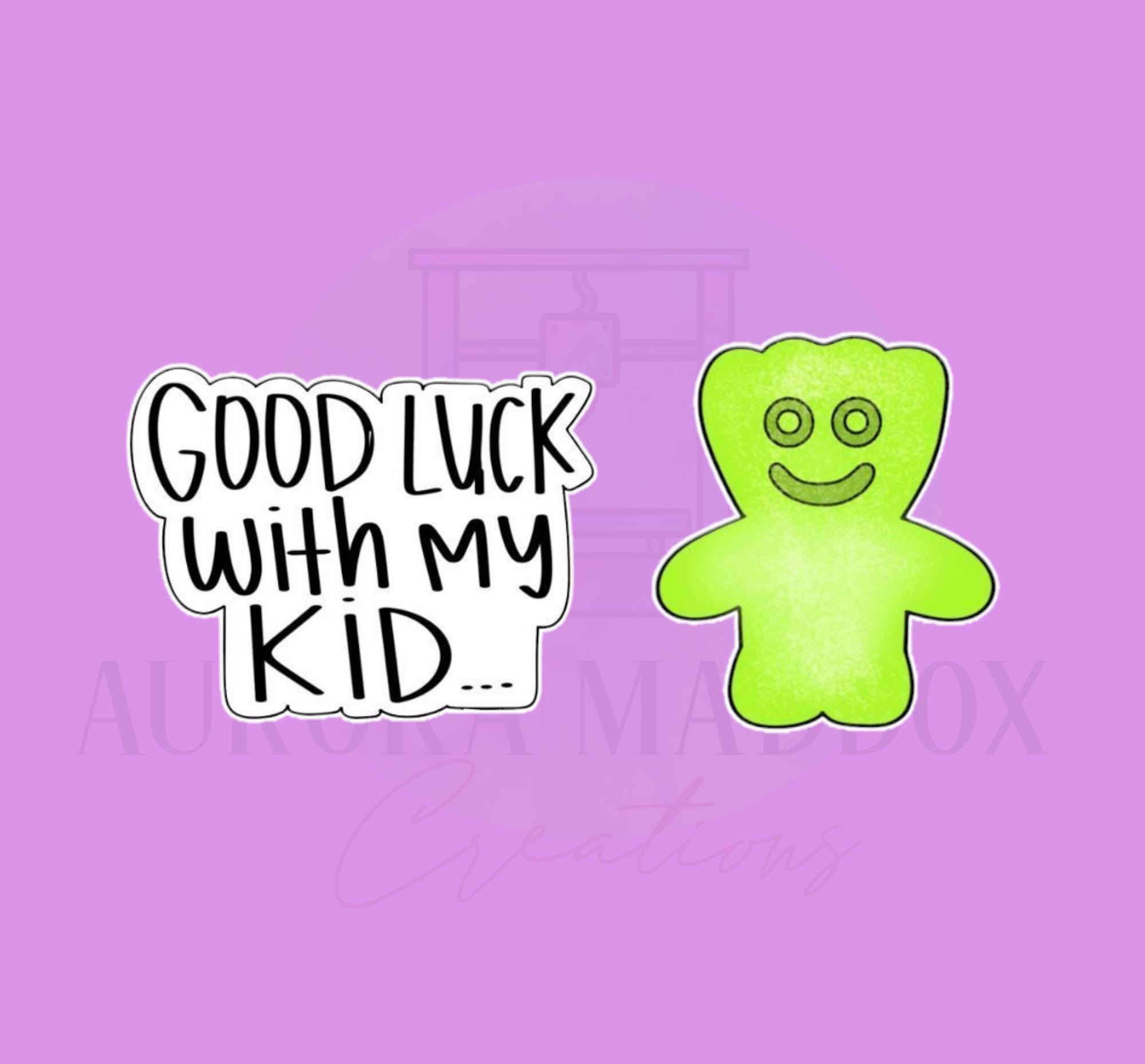 Good Luck With My Kid Set | 2 Piece | Cookie Cutter - Etsy