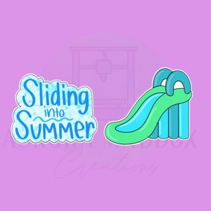 Sliding into Summer Slide Set | 2 Piece | Cookie Cutters