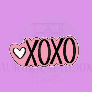 XOXO #2 Heart Plaque Cookie Cutter