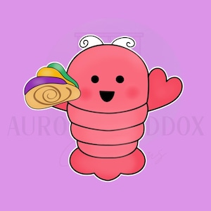 Crawfish with Kingcake Slice | Cookie Cutter