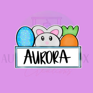 Egg Bunny Carrot Plaque | Cookie Cutter