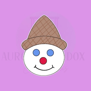Chapeau cornet de crème glacée de bonhomme de neige | Emporte-pièce