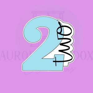 Number 2 Side Script | Cookie Cutter