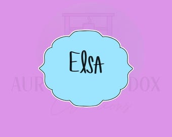 Elsa Plaque | Cookie Cutter