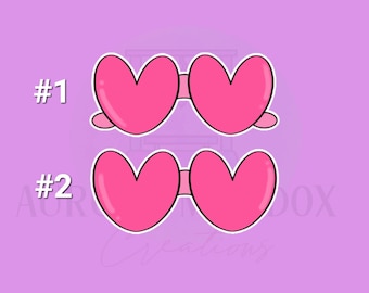 Heart SunGlasses Cookie Cutter
