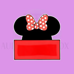 Mouse with Bow Plaque | Cookie Cutter