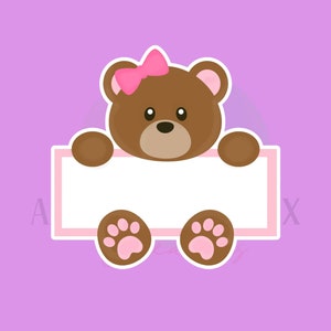 Sweet Bear with Bow Plaque Cookie Cutter
