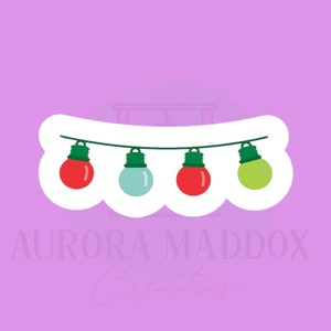 Christmas Lights Banner Cookie Cutter