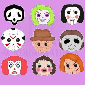 Horror Monster Faces | 9 Piece Set | Cookie Cutter