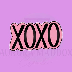 XOXO #2 Plaque Cookie Cutter
