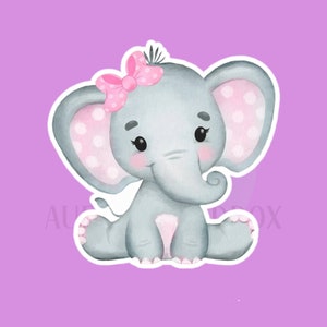 Elephant Baby Girl Cookie Cutter